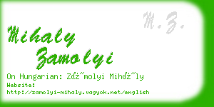 mihaly zamolyi business card